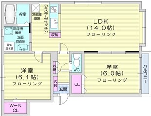 栄町駅 徒歩6分 3階の物件間取画像